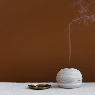 Ribbed Incense Holder | Stone